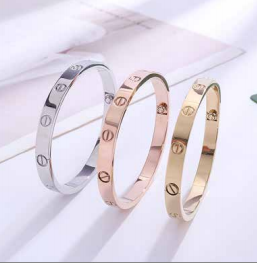 卡地亚 款式 01-B 宽，无钻三色，#16-21